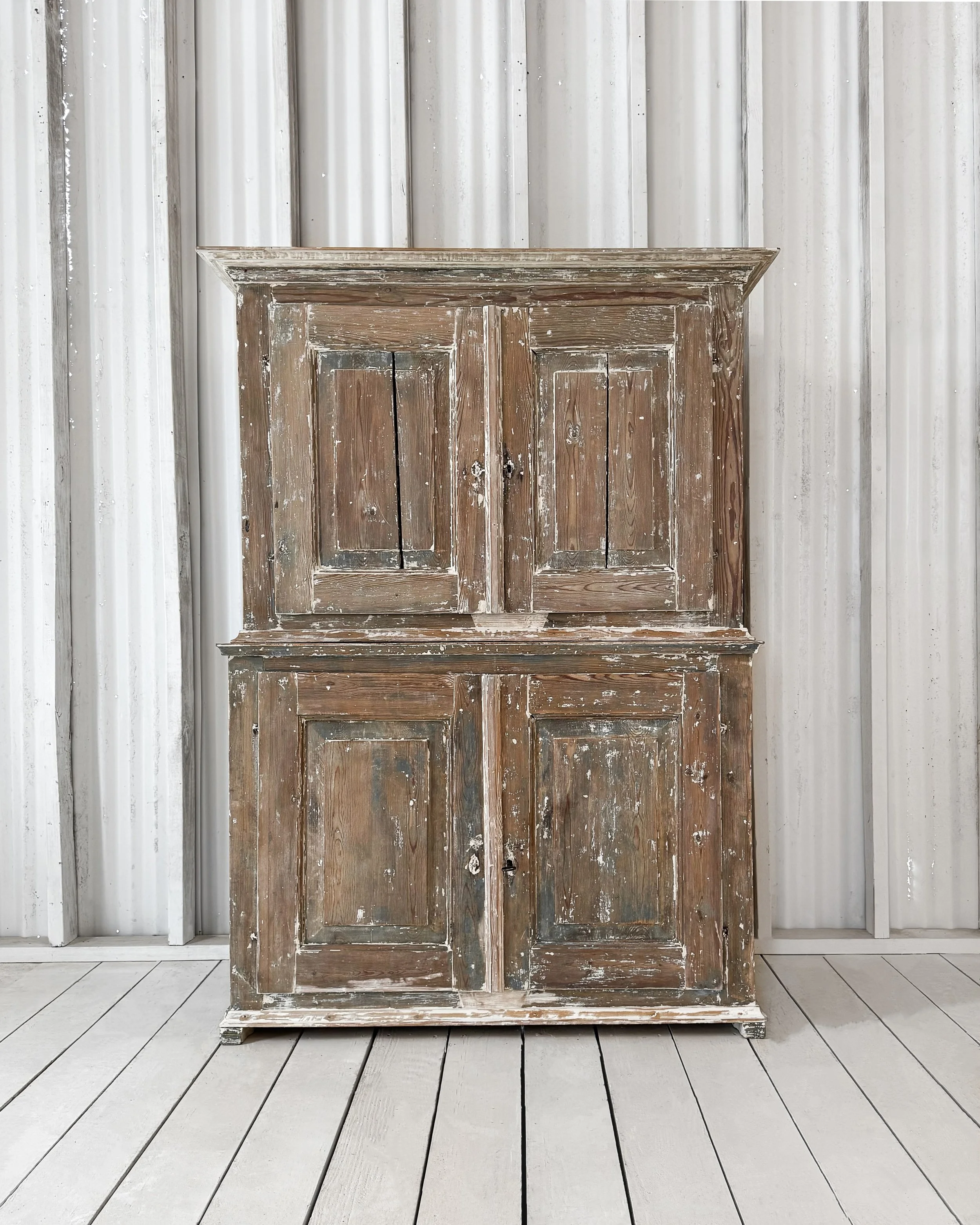 19th Century Dry Scraped Swedish Cupboard — East End Salvage